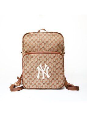 Gucci Backpack GG Canvas New York Yankees